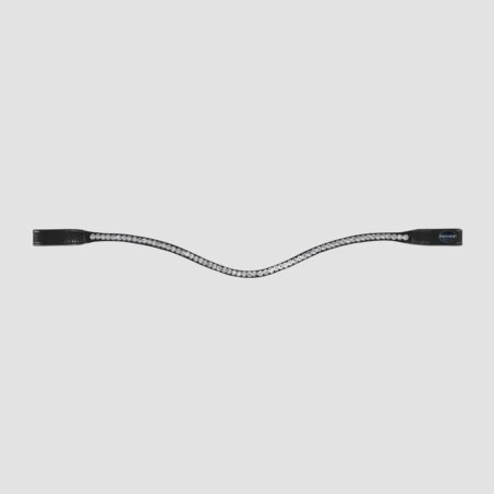Passier Waved Browband with Large Premium Crystals without Leather Border