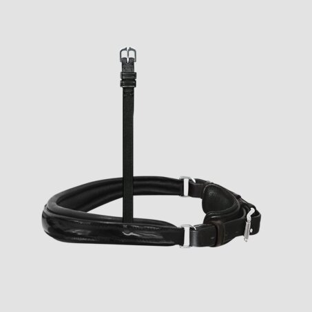 Anatomischer Wechselnasenriemen Reithalfter Spezial mit Lackleder